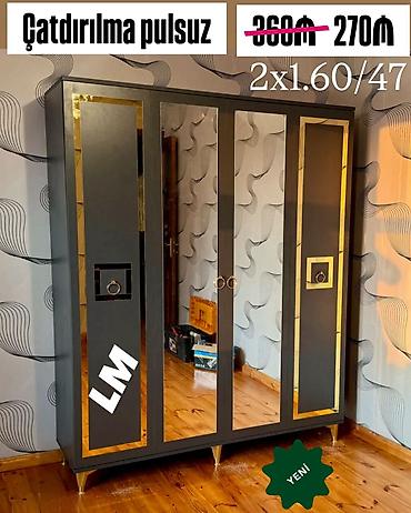 ayna qapi: Qapılı güzgülü paltar şkafı - Ölçü: 2 x 1.60 / 47 — 1