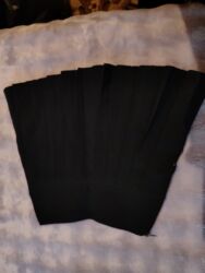 qadin kastumlari: Qara rəngli qısa plissəli ətək - Klassik qara rəng - Yüksək belli