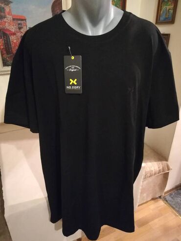 6xl majice: Short sleeves T-shirt, 5XL (EU 62), 6XL (EU 64), color - Black, Cotton