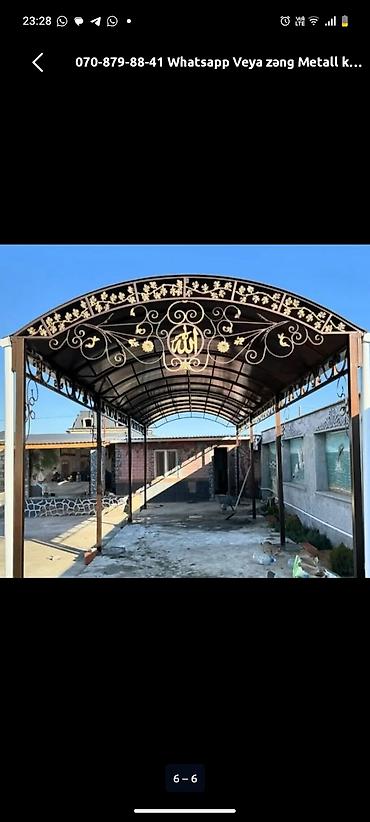 ev tipi çadır: Metal konstruksiya ilə dayanacaq/veranda üstü – layihələndirmə və — 4