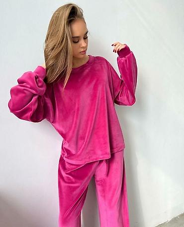 бан бан: Брючный костюм, Палаццо, Made in KG, Велюр, Осень-весна — 3