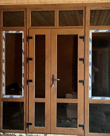 Пластиковые двери на заказ: Пластиковая дверь на заказ, Входная, Для квартиры, Другое количество створок, Распашная, Казахстан, Бесплатный замер, Бесплатная установка, Бесплатная доставка — 24