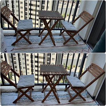Balkon desdi 120 azn.Desde masa+2 stul daxildi unvan xetai(Gülü)