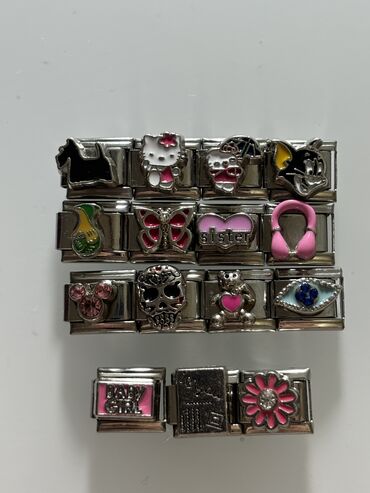 бумажные браслеты: Итвльянские шармики для браслетаItalian charm bracelet Одни из