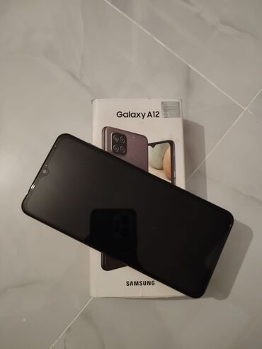 samsung 9082: Samsung Galaxy A12, 64 GB, rəng - Qara, Barmaq izi, İki sim kartlı