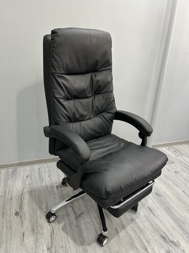 kompüter kreslo: Yeni, Təkərli, Süni dəri