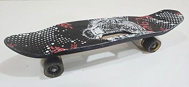 daş val: Skateboard (qrafik “Tiger” dizaynlı) - Gövdə: Qara rəngli lövhə — 3