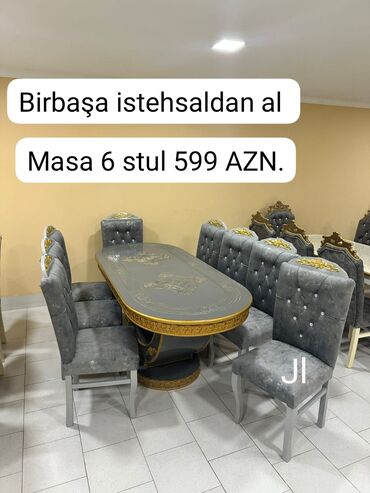 Dolablar: Oval masa, 6 stul