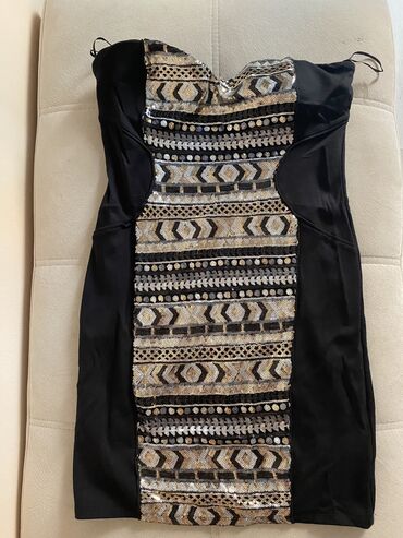 pamucne haljine dugih rukava: XL (EU 42), bоја - Crna, Koktel, klub, Top (bez rukava)