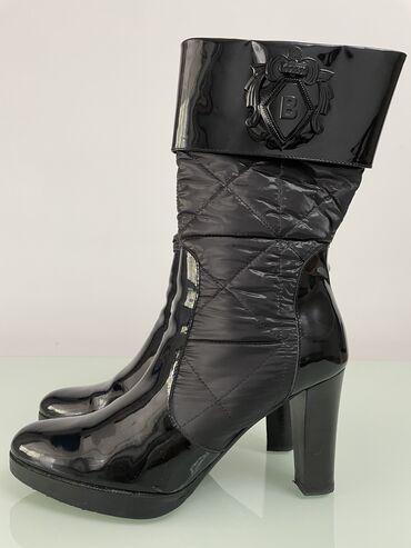 обувь из европы: Сапоги, 38, цвет - Черный, BALDININI