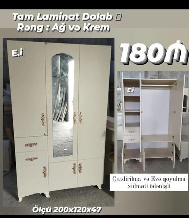 Dolablar: Yeni, Açılan, 3 qapılı Düz dolab, Dolab-asılqan, Türkiyə -da lalafo.az — 6 Dolablar: Yeni, Açılan, 3 qapılı Düz dolab, Dolab-asılqan, Türkiyə — 6