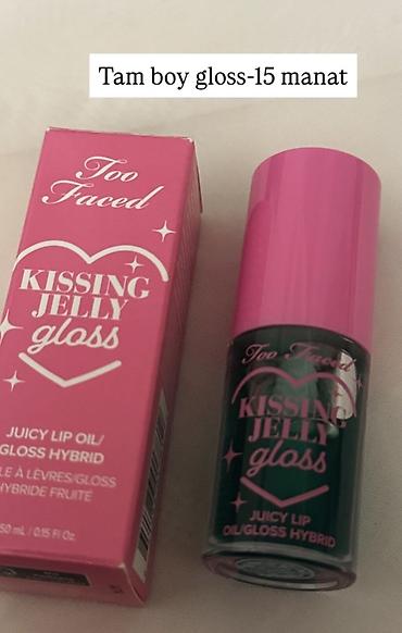 Too Faced Kissing Jelly Gloss – Juicy Lip Oil/Gloss Hybrid - Tam boy lalafo.az -da Too Faced Kissing Jelly Gloss – Juicy Lip Oil/Gloss Hybrid - Tam boy