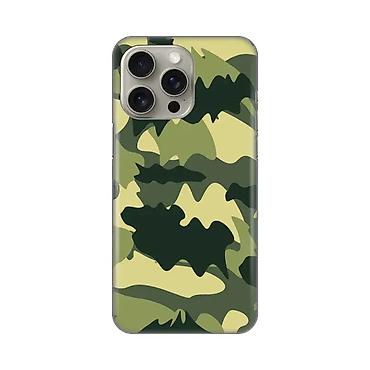 mini pegla za putovanje: Silikonska maska sa printom za iPhone 15 Pro Max 6.7 Army. Uz brzu — 1