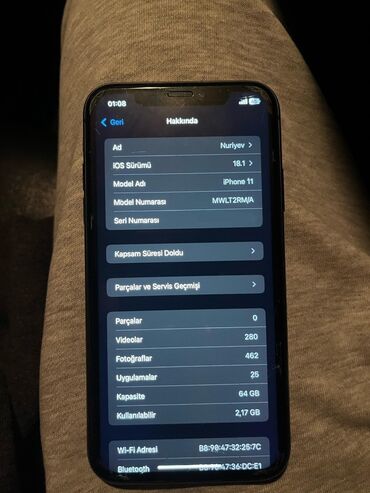 kontakt home iphone xr: IPhone 11, 64 GB, Qara