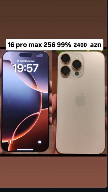 ayfon 16 qiyməti: IPhone 16 Pro Max, 256 GB, Desert Titanium, Face ID