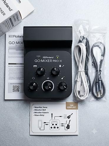 rock gitara: Roland GO:MIXER PRO-X (Smartfonlar üçün audio mikser / səs kartı) — 2
