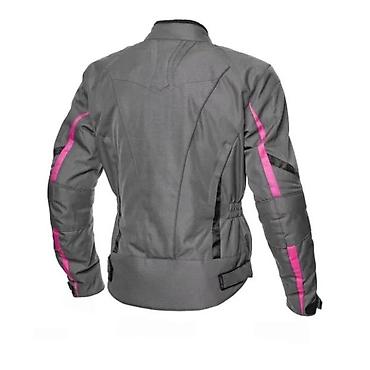 singl ploce: Ženska moto jakna Adrenaline – siva sa pink detaljima - Materijal — 7