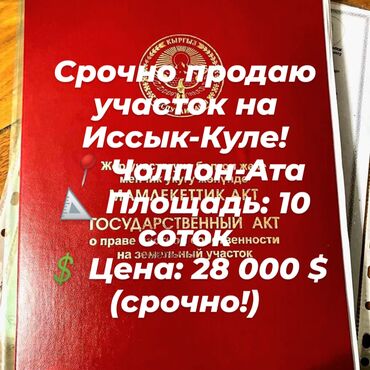 дом на берегу иссык куля: 10 соток, Для строительства, Красная книга