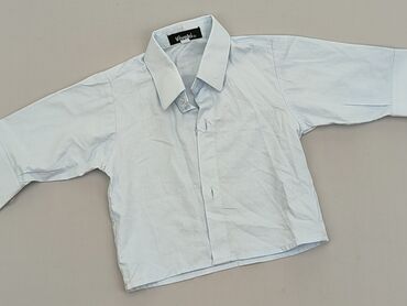 blekitna koszula: Bluzka, 0-3 m, stan - Dobry