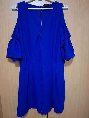roxy papuce: Ženski kratki kombinezon – kobalt plava - Kroј: elegantan wrap — 3