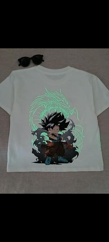 одежды для девочек: Футболка с печатью в стиле аниме Dragon Ball и светящимся рисунком — 3