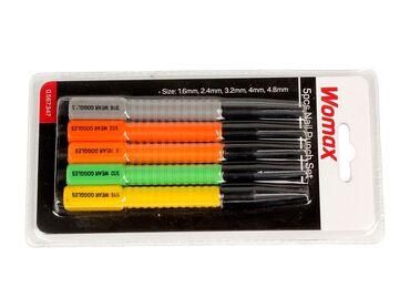 kuhinjski set: Set od 5 izbijaca
- 1.6 mm
- 2.4 mm
- 3.2 mm
- 4 mm
- 4.8 mm