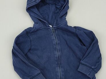 niebieski trencz: Sweatshirt, H&M, 12-18 months, condition - Very good