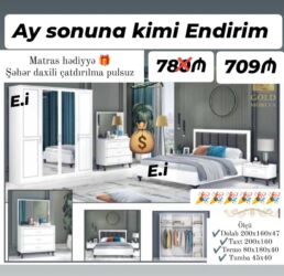 Masa və oturacaq dəstləri: Yataq desti rəng seçimi var