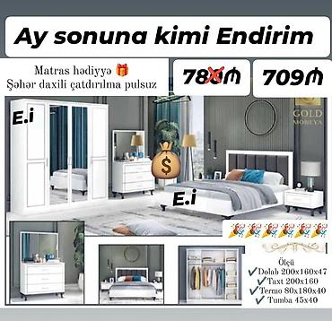 genc yataq mebeli: Yataq desti rəng seçimi var — 1