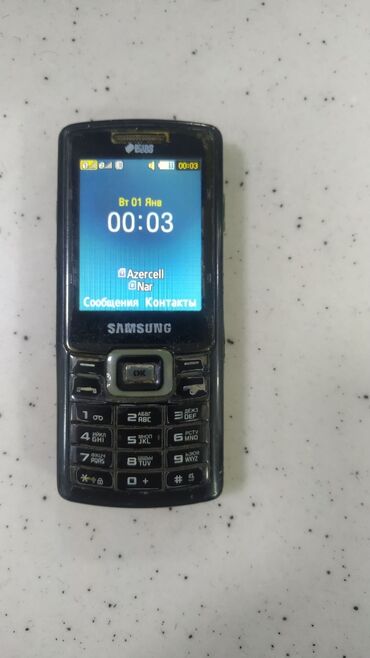 Samsung: Samsung C5212 Duos, < 2 GB Memory Capacity, rəng - Qara, Zəmanət, Düyməli, İki sim kartlı