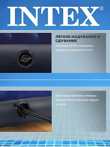 надувной: Надувной матрас, Новый, Двуспальный, Intex, Самовывоз, Платная доставка, длина - 20 см — 4