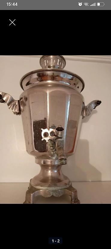 samovar altı podnos: Klassik metal samovar - Material: parıldayan metal korpus, tökmə — 1