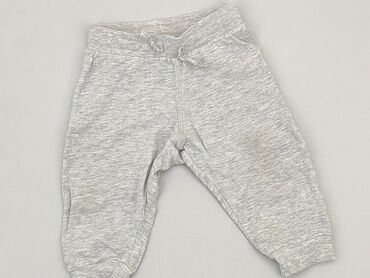 eleganckie spodnie z wysokim stanem zara: Spodnie dresowe, H&M, 9-12 m, stan - Bardzo dobry