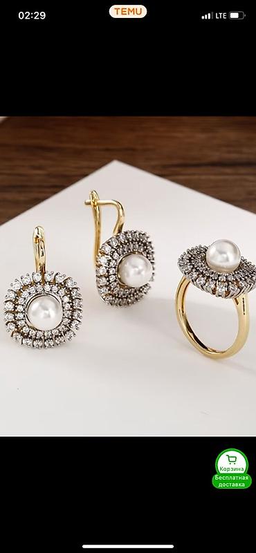 Үлпөт көйнөктөрү жана аксессуарлар: Золотистые серьги-кольца - Модель: классические круглые кольца - — 3