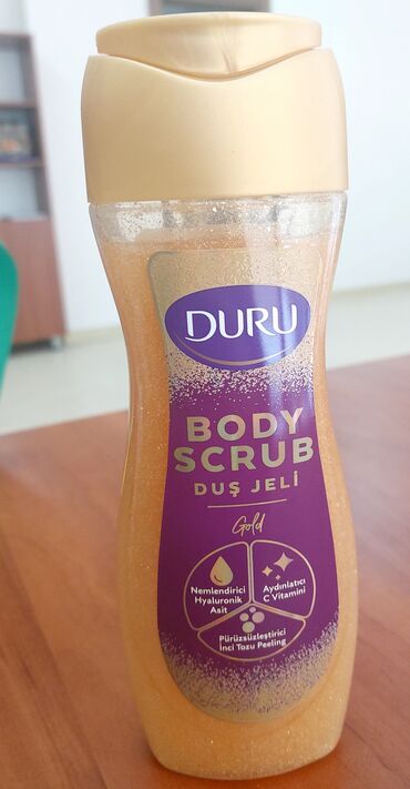 Мужская обувь: Duru Body Scrub duş jeli – Gold Xüsusiyyətlər: - Hialuronik turşulu