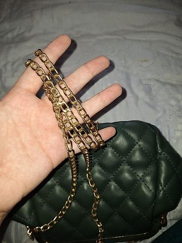 klatç: Zümrüd-yaşıl rəngli, romb tikişli qadın çanta/klatç. - Material — 2