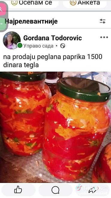 kuhinje nis prodaja: Peglana paprika u tegli - Domaća peglana paprika, složena u teglama — 1
