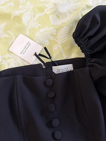 Айымдардын кийими: Черный топ-корсет BONNITTO COLLECTION - Фасон: укороченный корсетный — 2