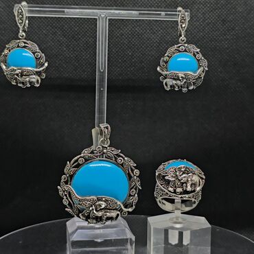 tek qaş: В комплекте: Серьги, Серебро, 925 проба