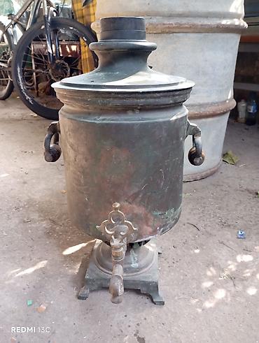 elektrik samavar: Qədim samovar, 1890 il, Mis, Vəziyyəti: Yaxşı — 2