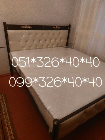 Çarpayılar: Yeni, İkinəfərlik çarpayı, Bazasız, Matras ilə, Siyirməsiz, Azərbaycan — 19