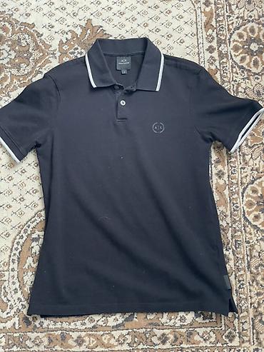 бананки джинсы: Поло Armani Exchange (A|X) - Цвет: чёрный - Классический крой с — 1