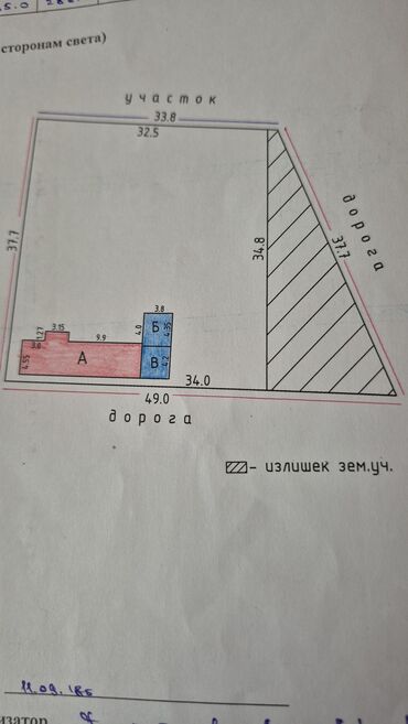 жер участогу сатылат: Продается земельный участок. Площадь участка указана на схеме. На