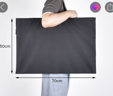 smart folio: Папка-чехол черного цвета, с размерами 70x50. Очень удобно для