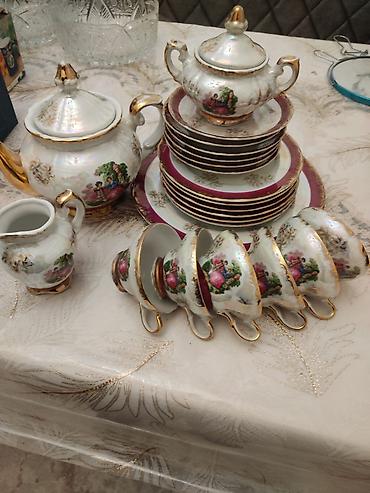 sud separatoru: Çay dəsti, rəng - Ağ, Farfor, 6 nəfərlik, Polşa — 2
