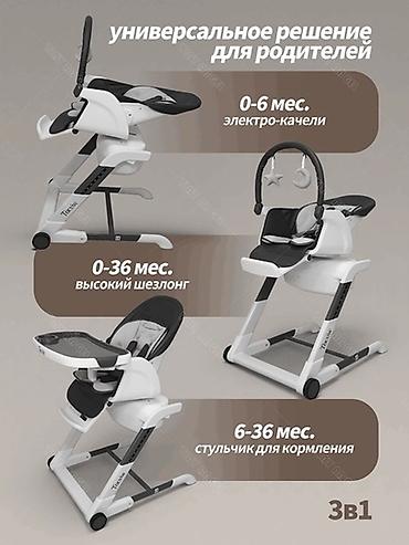 электрокачеля: Многофункциональный детский стульчик 3-в-1 Ticvivi TY668F - Форматы — 2