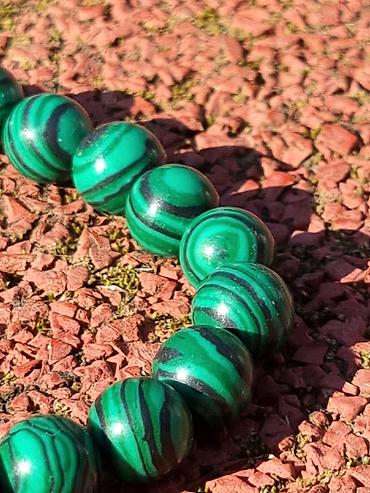 Narukvice: Kalist kamene brojanice od malahita, ručno rađene sa blagoslovom SPC — 10