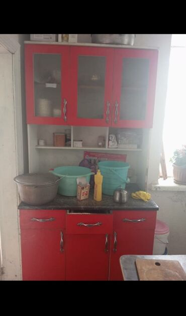 кухоные буфет: Кухонный гарнитур, Буфет, Уголок, цвет - Красный