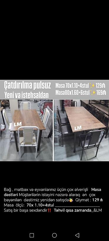 Bağ, çöl mebeli: Bağ, mətbəx və eyvanlar üçün praktik masa dəstləri Model 1: - Masa — 2