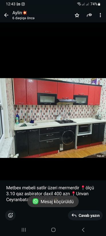 metbex robotu: Metbex mebeli satlir üzeri mermerdir 📍ölçü 3.10 qaz asbirator daxil